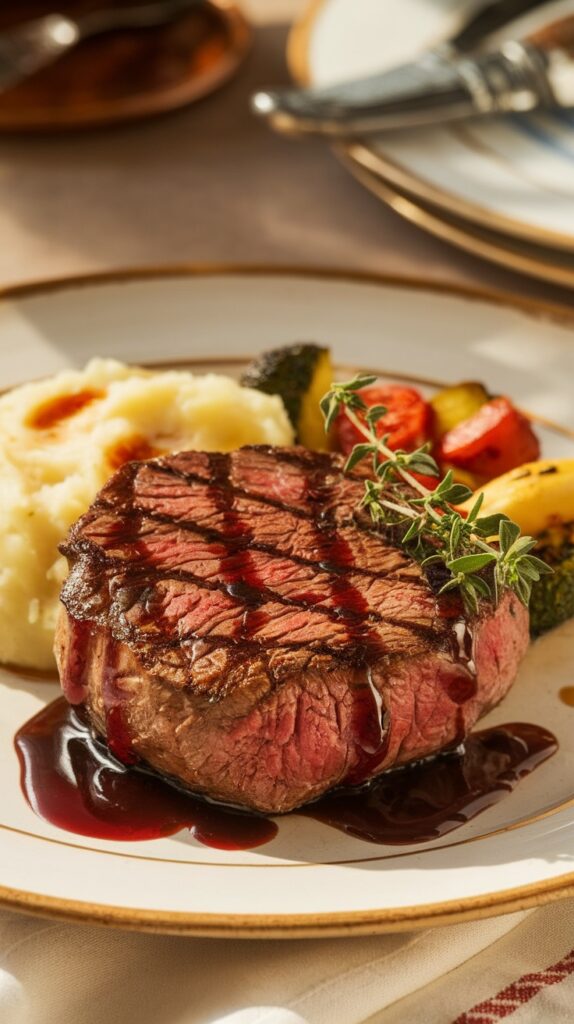 Savory Chuck Steak with Red Wine Reduction - The Kitchen Everything